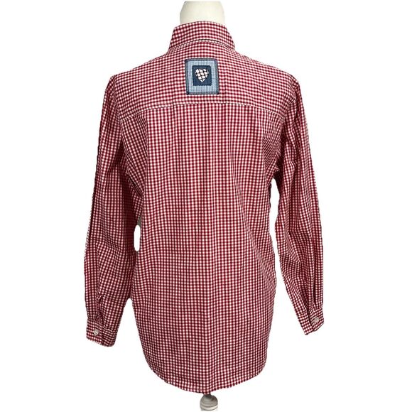 VTG Quizz Again Embroidered Shirt Sz. Small Country Apple Picking Check Plaid - Picture 3 of 15